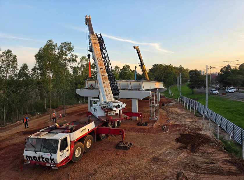 Avanza construcción del viaducto sobre Silvio Pettirossi