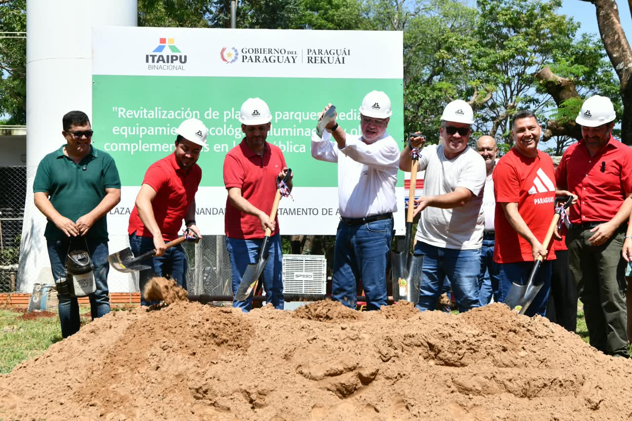 Itaipú revitaliza Plaza Acaray en Hernandarias con inversión de G. 1.950 millones